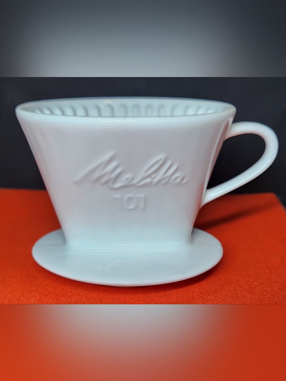 Vintage Melitta 101 Porcelain Pour-Over Coffee Filter Dripper